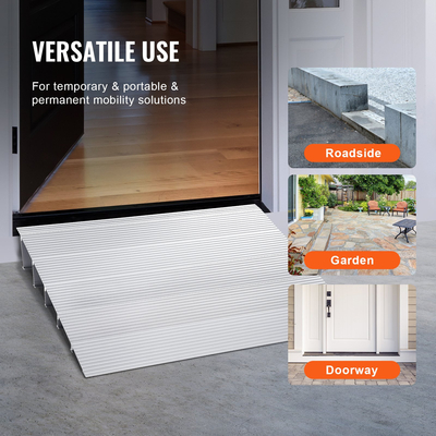 VEVOR ράμπα κατωφλίου πόρτας, 5&quot; ανύψωση, χωρητικότητα φορτίου 800 λίβρες, ράμπα πόρτας για αναπηρικά αμαξίδια, ράμπα κατωφλίου αλουμινίου για πόρτες, ρυθμιζόμενη αρθρωτή ράμπα κατωφλίου για αναπηρικά αμαξίδια, σκούτερ, ηλεκτρικές καρέκλες