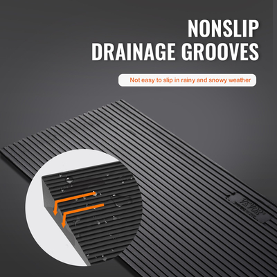 VEVOR 1,6&quot; ράμπα κατωφλίου με δυνατότητα κοπής για σκούπισμα ρομπότ, φαρδιά ράμπα αναπηρικού αμαξιδίου 35,4&quot; από φυσικό καουτσούκ, αντιολισθητική ράμπα από συμπαγές καουτσούκ με ταινία διπλής όψης για πόρτες, δρόμους, μπάνιο, λεία πλακάκια