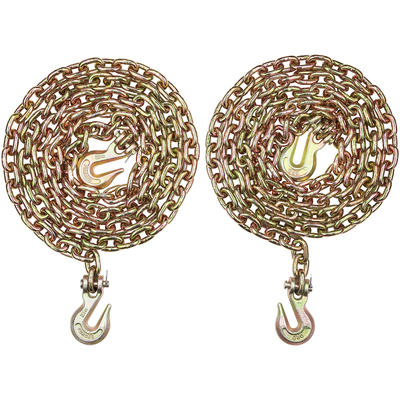 VEVOR Binder Chain G80 Tie Down Tow Chain with Hooks 5/16&quot;x10,3&#039; 2 Pack 4900 lbs