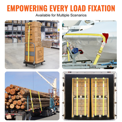 VEVOR Ratchet Tie Down ιμάντες (8PK), 4400 lb αντοχής θραύσης, E-Track Endless καστάνια με 8 Premium 2&quot; x 15&#039; Rachet Tie Downs Heavy Duty, για μετακίνηση ασφάλισης φορτίου, συσκευών, εξοπλισμού γκαζόν