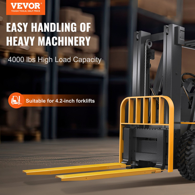 Επεκτάσεις περονιού VEVOR Pallet, 60&quot; Μήκος 4,5&quot; Πλάτος, Επεκτάσεις περονοφόρου από ανθρακούχο χάλυβα βαρέως τύπου για περονοφόρα ανυψωτικά οχήματα, 1 ζεύγος προεκτάσεις περονοφόρου ανυψωτικού μηχανήματος, εξαρτήματα περονοφόρου βιομηχανικού περονοφόρου για περονοφόρα, κίτρινο