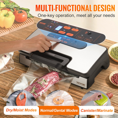 VEVOR Vacuum Sealer Machine Saver αποθήκευσης τροφίμων 90 Kpa με σακούλα σφραγίδας
