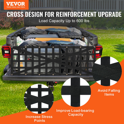 VEVOR Δίχτυ πίσω πόρτας Pickup Truck 54&quot; x 18&quot; Ρυθμιζόμενο σχέδιο σταυρού