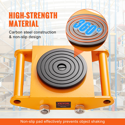 Κούκλα πατινάζ μηχανημάτων μηχανημάτων 26455βιομηχανικός μεταφορέας μηχανημάτων, βαρέων καθηκόντων μηχανήματα χάλυβα άνθρακα που κινούν τις ρόδες χάλυβα άνθρακα και το αντιολισθητικό καπάκι περιστροφής 360° για την αποθήκη εμπορευμάτων, εργοστάσιο