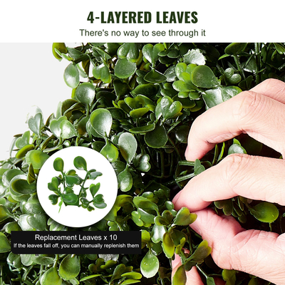 VEVOR 2 Pack 5&#039; Artificial Boxwood Topiary Tree Faux Plant UV Decor In/Outdoor