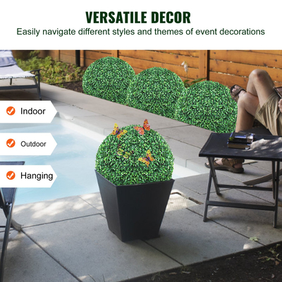 VEVOR Artificial Topiaries Πυξάρι, 24&quot; ψηλό (2 τεμάχια), φυτό ψεύτικο τοπίαρι σε σχήμα μπάλας, διακοσμητικές μπάλες πράσινων φυτών Feaux για όλο το χρόνο για αυλή, μπαλκόνι, κήπο, γάμο και διακόσμηση σπιτιού