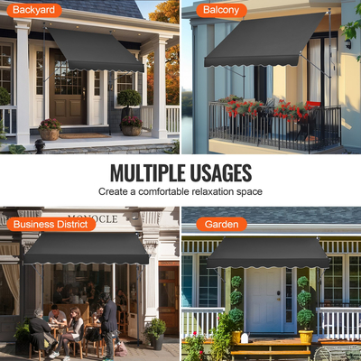 VEVOR 98x47&quot; Τέντα Αίθριου Πτυσσόμενο Αίθριο με κουβούκλιο ηλιοβασίλεμα με μανιβέλα