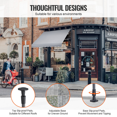 VEVOR 98x47&quot; Τέντα Αίθριου Πτυσσόμενη Τέντα ηλίου με λαβή μανιβέλας