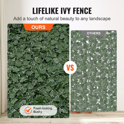 VEVOR Ivy Privacy Fence, Τεχνητή πράσινη οθόνη τοίχου 1,5 x 3m, Greenery Ivy Fence με διχτυωτό ύφασμα και ενισχυμένη άρθρωση, Faux Hedges Διακόσμηση αμπελόφυλλων για εξωτερικό κήπο, αυλή, μπαλκόνι