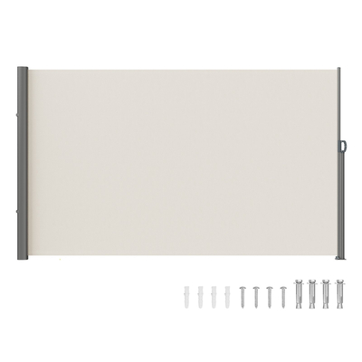 Πτυσσόμενη πλαϊνή τέντα VEVOR, 71''x 118'' Outdoor Privacy Screen, 180g Polyester Αδιάβροχη αναδιπλούμενη σήτα βεράντας, UV 30+ Διαιρέτης Δωματίων Ανεμοθάλαμος για Αίθριο, Πίσω αυλή, Μπαλκόνι, Μπεζ