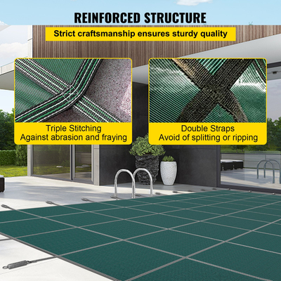 Κάλυμμα ασφαλείας πισίνας VEVOR 18x42 πόδια, κάλυμμα πισίνας εσωτερικού χώρου κατάλληλο για 16x40 πόδια πισίνας, ορθογώνιο κάλυμμα εσωτερικής πισίνας ασφαλείας Πράσινο πλέγμα συμπαγές κάλυμμα ασφαλείας πισίνας για κάλυμμα ασφαλείας πισίνας χειμώνα