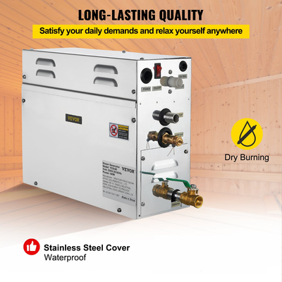 Ατμοποιητής σάουνας VEVOR 6KW με ψηφιακή οθόνη LED Γεννήτρια ατμού 6KW Γεννήτρια δωματίου ατμού για οικιακή γεννήτρια ατμού SPA με έλεγχο χρόνου