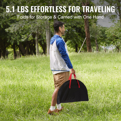 Πτυσσόμενο τραπέζι κάμπινγκ VEVOR, φορητά πλαϊνά τραπεζάκια εξωτερικού χώρου, ελαφρύ αναδιπλούμενο τραπέζι, 600D Oxford Fabric &amp; Steel εξαιρετικά συμπαγές τραπέζι εργασίας με μεγάλο χώρο αποθήκευσης και τσάντα μεταφοράς, για πικνίκ στην παραλία, 28,3"x24