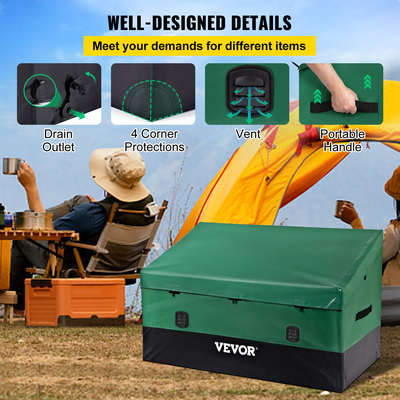VEVOR Outdoor Storage Box Patio Deck Box 230 Gallon Αδιάβροχος μουσαμάς PE