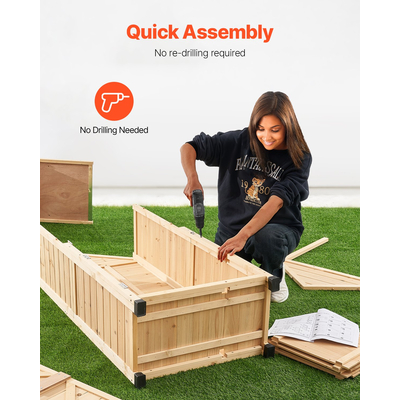 VEVOR Υπαίθριο Ξύλινο Υπόστεγο αποθήκευσης Αδιάβροχο Υπόστεγο εργαλείων κήπου 28x63 ιντσών