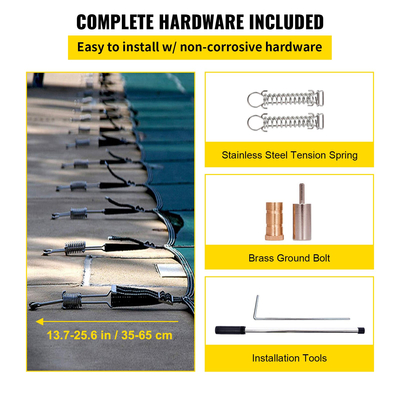 Κάλυμμα ασφαλείας πισίνας VEVOR Ταιριάζει σε ορθογώνιες εσωτερικές πισίνες 20x40 ποδιών, Κάλυμμα πισίνας ασφαλείας με οπές αποστράγγισης, δικτυωτό συμπαγές κάλυμμα πισίνας για πισίνα, κάλυμμα ασφαλείας χειμώνα, πράσινο