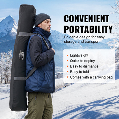 VEVOR 1-2 Person Ourdoor Portable Ice Shelter Pop-up Ice Fishing Shanty Tent
