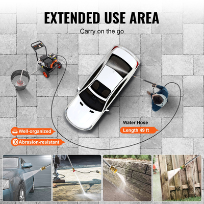 VEVOR Gas Pressure Washer 4400 PSI 15L/min 2,6 GPM with 5 Nozzle set for Cars