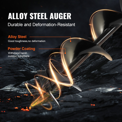 VEVOR Gas Post Hole Digger 63CC 2400W με τρυπάνια 8” &amp; 1 ράβδο επέκτασης