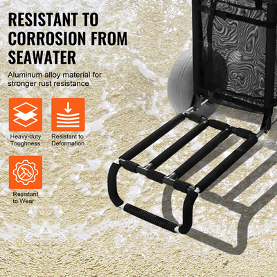 VEVOR Beach Dolly with Big Wheels for Sand 12 στο Balloon Wheels Beach Gardening