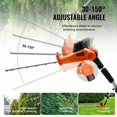VEVOR 20V Cordless Hedge Trimmer Telescoping Pole Hedge Trimmer Λεπίδα 18 ιντσών