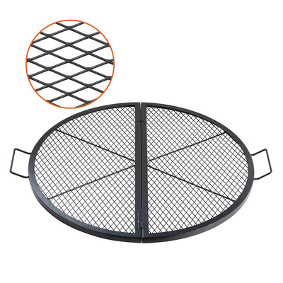 Σχάρα ψησταριάς VEVOR X-Marks Fire Pit Grill, Αναδιπλούμενη στρογγυλή σχάρα μαγειρέματος, Heavy Duty Steel Campfire Grill Grill with Handle and Support X Wire, Φορητά μαγειρικά σκεύη Camping για εξωτερικό πάρτι, 36 ιντσών μαύρο