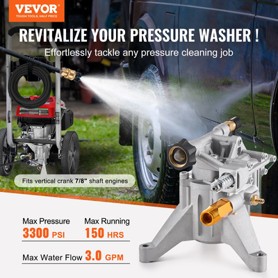 Αντλία VEVOR Pressure Washer 7/8&quot; Shaft Vertical 3300 PSI 3.0GPM με 5 ακροφύσια