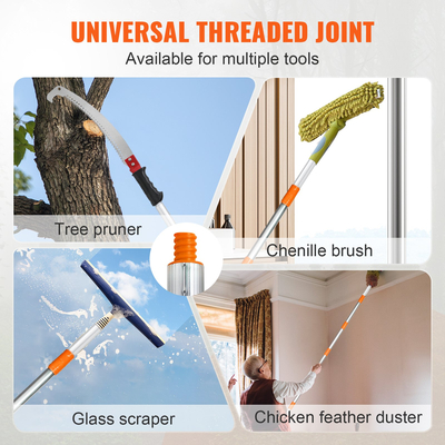 VEVOR Χειροκίνητο πριόνι με κοντάρι, επεκτάσιμο κλαδευτήρι δέντρων, 4,6-9,8 πόδια, κοφτερή ατσάλινη λεπίδα για κούρεμα ψηλών κλαδιών, χειροκίνητο κλαδευτήρι με ελαφριά λαβή από κράμα αλουμινίου, για κλάδεμα φοίνικων και θάμνων