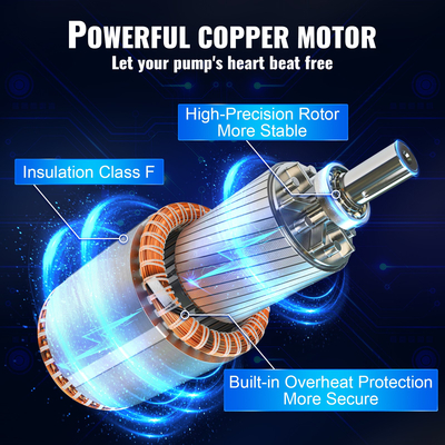 Υποβρύχια αντλία VEVOR Deep Well, 750W 230V/50Hz, 105L/min 62 m Head, 20 m Cord &amp; Automatic Pressure Switch, 8,9 cm Αντλίες νερού από ανοξείδωτο χάλυβα για βιομηχανική, άρδευση και οικιακή χρήση, IP68 αδιάβροχη