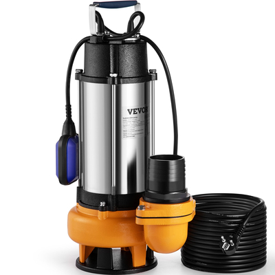 Υποβρύχια αντλία νερού VEVOR, 2200W 60000L/H, με καλώδιο 10 m και αυτόματο συνδεδεμένο διακόπτη πλωτήρα, φορητός ανοξείδωτος χάλυβας για βρώμικα ή καθαρά, πλημμύρες αποχέτευσης, άδειες λίμνες κήπου, πισίνες, υδρομασάζ