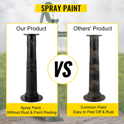 VEVOR Antique Hand Water Pump Stand Pitcher Stand Βάση αντλίας από χυτοσίδηρο με πηγαδάκι με προκαθορισμένες οπές 0,5&quot; για εύκολη εγκατάσταση Old Fashion Stand αντλίας για το σπίτι Yard Pond Garden Outdoors Black