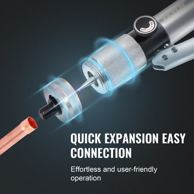 VEVOR Hydraulic Tube Expander, 3/8&quot; έως 1-1/8&quot; OD, HAVC Hydraulic Swaging Tool με 7 κεφαλές διαστολής σωλήνων, εργαλείο αφαίρεσης γρεζιών, κόφτης σωλήνων για σωλήνες από μαλακό χάλυβα από ορείχαλκο χαλκού