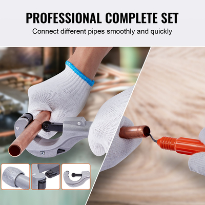 VEVOR Hydraulic Tube Expander, 3/8&quot; έως 1-1/8&quot; OD, HAVC Hydraulic Swaging Tool με 7 κεφαλές διαστολής σωλήνων, εργαλείο αφαίρεσης γρεζιών, κόφτης σωλήνων για σωλήνες από μαλακό χάλυβα από ορείχαλκο χαλκού