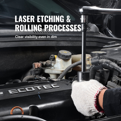 VEVOR Impact Sockets Σετ 29 τμχ Θήκη κιτ εργαλείων Ratchet Bit Drive 6 σημείων 3/8 ιντσών