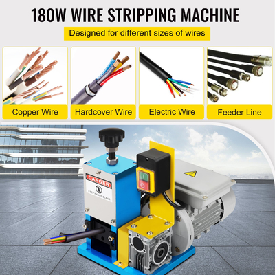 VEVOR Electric Wire Decipping Machine Φ1,5mm~Φ25mm Φορητό αυτόματο καλώδιο απογυμνωτή καλωδίων 180W Εργαλειομηχανή απογύμνωσης καλωδίων για ανακύκλωση σκραπ χαλκού