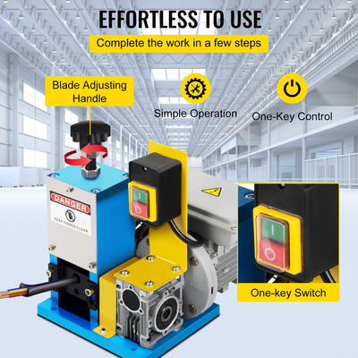 VEVOR Electric Wire Decipping Machine Φ1,5mm~Φ25mm Φορητό αυτόματο καλώδιο απογυμνωτή καλωδίων 180W Εργαλειομηχανή απογύμνωσης καλωδίων για ανακύκλωση σκραπ χαλκού