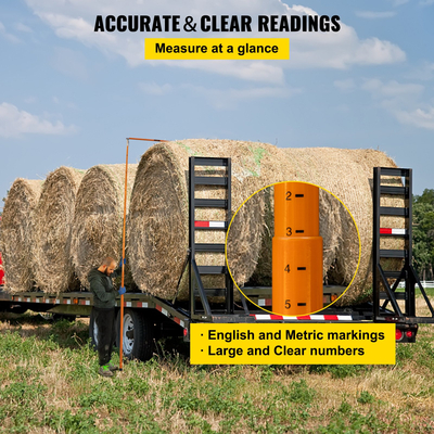 Ράβδο μέτρησης ύψους φορτίου VEVOR, 15&#039; ανθεκτικό μπαστούνι ύψους φορτηγού από υαλοβάμβακα με ρυθμιζόμενο κοντάρι, μη αγώγιμο ραβδί μέτρησης ύψους φορτηγού με τσάντα μεταφοράς, ράβδος ύψους για φορτηγά, μεταφορείς αυτοκινήτων