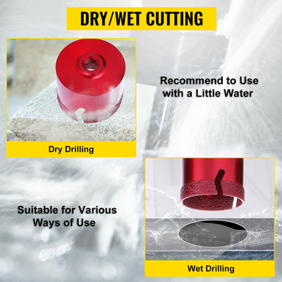 VEVOR Διαμαντένιο τρυπάνι 20-68mm Τρυπάνι με πυρήνα τρυπάνι σετ εργαλείων κοπής για κοπή πλακιδίων/κεραμικών/μαρμάρων/πορσελάνης