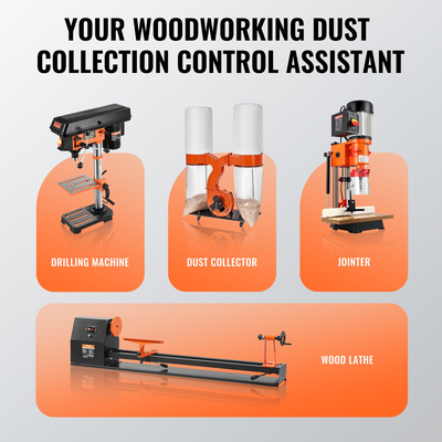 VEVOR 4&#039;&#039; x 50&#039; Dust Collection Hose Thickened PVC Flexible Clear Hose