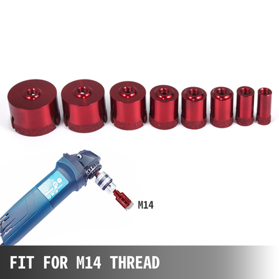 VEVOR 8 Pcs Diamond Hole Saw Set Diamond Drill Core Bits, M14 20/25/32/35/40/50/60/68 MM με 2 πριονόλαμα, τρυπάνια κοπής τρυπών, Εργαλείο διάτρησης για πλακάκια με πυρήνα τρυπανιού Φορητός γρανίτης