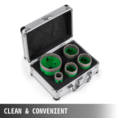 VEVOR 5 Pcs Diamond Hole Saw Set Diamond Drill Bits Core, M14 22/35/40/50/65 MM Τρυπάνια Τρυπάνων Τρυπών, Εργαλεία κοπής Point-Accurate Drilling for Tiles Marble Glass Granite