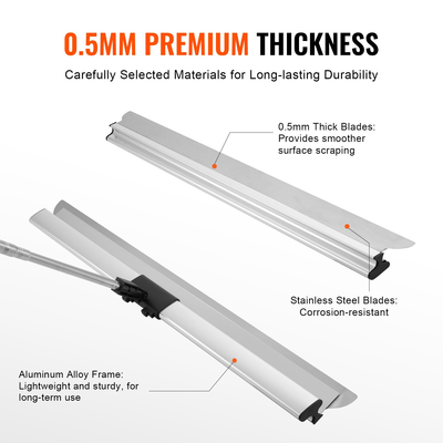 VEVOR Drywall Skimming Blade, 48 ιντσών μαχαίρι εξομάλυνσης, λεπίδα από ανοξείδωτο ατσάλι &amp; σώμα από κράμα αλουμινίου Επαγγελματικά εργαλεία για γυψοσανίδες, μαχαίρι καθαρισμού/γυψοσανίδας, για γυψοσανίδα/σανίδα τοίχου/γυψοσανίδα