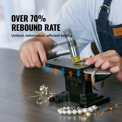 Αμόνι VEVOR Single Horn, Αμόνι από χυτό χάλυβα 8,8 λίβρες, Σιδεράς σιδεράς με στρογγυλό κέρατο υψηλής σκληρότητας, συμπαγής σχεδίαση και σταθερή βάση, εργαλεία και εξοπλισμός σφυρηλάτησης, εργαλείο Metalsmith για κάμψη και διαμόρφωση