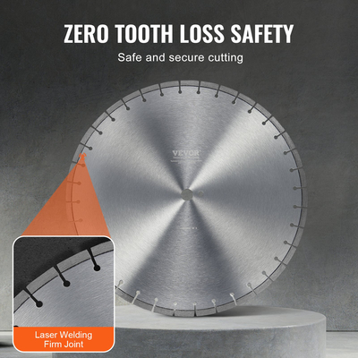 VEVOR Λεπίδα διαμαντιού 18 ιντσών Πριόνι σκυροδέματος υγρά ή στεγνά Επίπεδα δόντια 0,47 ιντσών