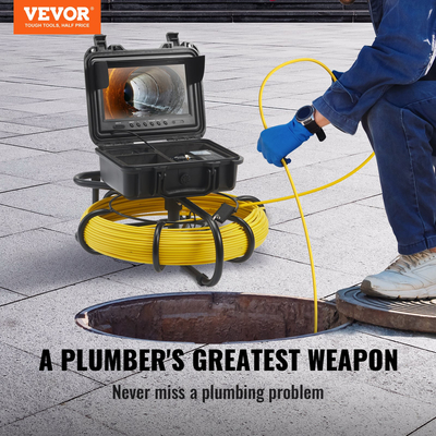 Κάμερα επιθεώρησης σωλήνων VEVOR Sewer Camera 9 ιντσών 720p Screen Pipe Camera 230 ft