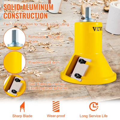 VEVOR Tenon Cutter, 1 \&quot;/25,4mm &amp; 2\&quot;/50,8mm, με διπλές ίσιες λεπίδες &amp; βίδες με κουμπιά Home Master Kit, Premium κόφτη επίπλων από αλουμίνιο &amp; ατσάλι, Εμπορικό εργαλείο για αρχάριους για το σπίτι DIY