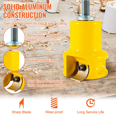 VEVOR Tenon Cutter, 1,5&amp;quot; / 38 mm διάμετρος, Premium κόφτης επίπλων από αλουμίνιο &amp;amp; ατσάλι, με διπλές καμπύλες λεπίδες και βίδες με κουμπιά Home Master Kit, Εμπορικό εργαλείο ξυλουργικής για αρχάριους στο σπίτι