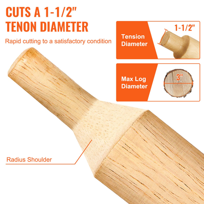 VEVOR Tenon Cutter, 1,5&amp;quot; / 38 mm διάμετρος, Premium κόφτης επίπλων από αλουμίνιο &amp;amp; ατσάλι, με διπλές ίσιες λεπίδες και βίδες με κουμπιά Home Master Kit, Εμπορικό εργαλείο ξυλουργικής για αρχάριους στο σπίτι DIY