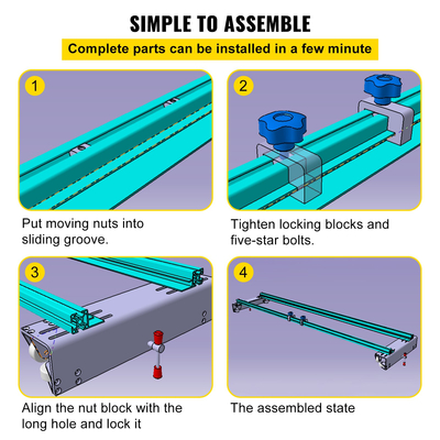 Έλκηθρο δρομολογητή VEVOR, 60 ίντσες / πλάτος 152,4 cm, πλάκα οδηγός για ξυλουργικές εργασίες με λειτουργία κλειδώματος, φορητό και εύκολο στη ρύθμιση, Μηχάνημα κοπής πλανίσματος για ισοπέδωση ξύλου, οικιακή DIY