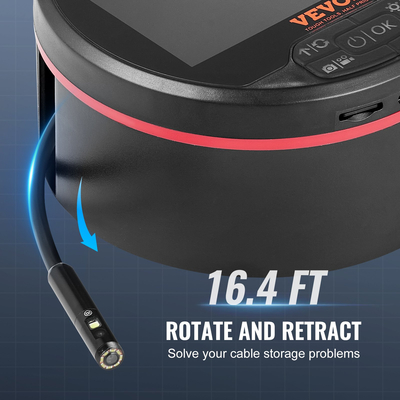 VEVOR Borescope κάμερα ενδοσκοπίου τριπλού φακού με οθόνη IPS 4,3" 8 + 2 φώτα